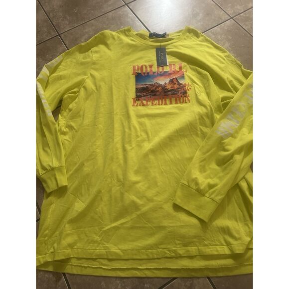 NWT Polo Ralph Lauren 3XLT 3XL Tall LS Big Logo Cotton Tee Tshirt Expedition